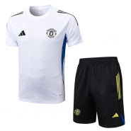 Chandal del Manchester United Manga Corta 25-26 Blanco - Pantalon Corto