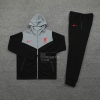 Chandal con Capucha del Liverpool 20-21 Negro y Gris