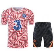 Chandal del Chelsea Manga Corta 22-23 Rojo y Blanco - Pantalon Corto