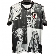 Camiseta Japon Anime 2024-25 Negro y Blanco Tailandia