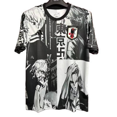 Camiseta Japon Anime 2024-25 Negro y Blanco Tailandia
