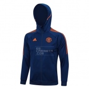 Chaqueta con Capucha del Manchester United 23-24 Azul Chaqueta con Capucha del Manchester United 23-24 Azul