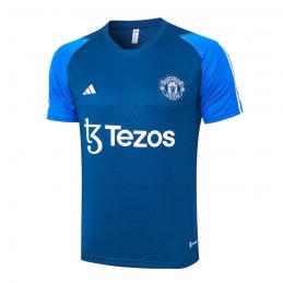 Camiseta de Entrenamiento Manchester United 23-24 Azul