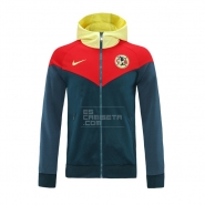 Chaqueta con Capucha del America 20-21 Azul Chaqueta con Capucha del America 20-21 Azul