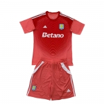Camiseta Aston Villa Portero Nino 25-26 Rojo
