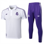 Conjunto Polo del Real Madrid 25-26 Blanco Purpura Conjunto Polo del Real Madrid 25-26 Blanco Purpura