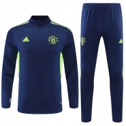 Chandal de Sudadera del Manchester United 22-23 Azul y Verde Chandal de Sudadera del Manchester United 22-23 Azul y Verde