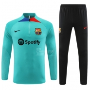 Chandal de Sudadera del Barcelona Nino 2023-24 Verde Chandal de Sudadera del Barcelona Nino 2023-24 Verde