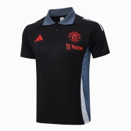 Camiseta Polo del Manchester United 24-25 Negro