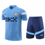Chandal del Manchester City Manga Corta 2022-23 Azul - Pantalon Corto Chandal del Manchester City Manga Corta 2022-23 Azul - Pantalon Corto
