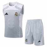 Chandal del Real Madrid Sin Mangas 25-26 Gris Blanco