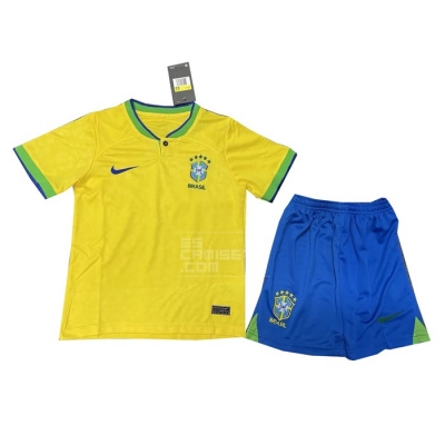 1ª Equipacion Camiseta Brasil Nino 2022