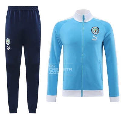 Chandal de Chaqueta del Manchester City 23-24 Azul Claro