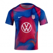 Camiseta Pre Partido del Estados Unidos 2024 Azul y Rojo Camiseta Pre Partido del Estados Unidos 2024 Azul y Rojo
