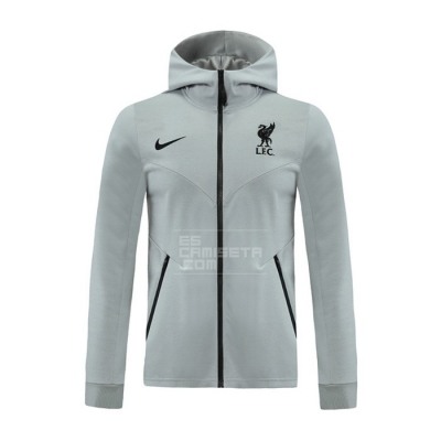 Chaqueta con Capucha del Liverpool 20-21 Gris