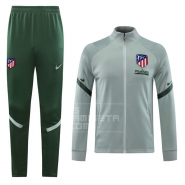 Chandal de Chaqueta del Atletico Madrid 20/21 Gris Chandal de Chaqueta del Atletico Madrid 20/21 Gris