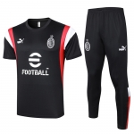 Chandal del AC Milan Manga Corta 23-24 Negro Chandal del AC Milan Manga Corta 23-24 Negro