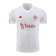 Camiseta de Entrenamiento Manchester United 23-24 Blanco