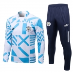 Chandal de Sudadera del Manchester City 22-23 Blanco y Azul Chandal de Sudadera del Manchester City 22-23 Blanco y Azul