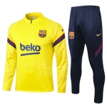 Chandal de Sudadera del Barcelona Nino 20/21 Amarillo