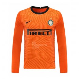 Manga Larga Camiseta Inter Milan Portero 20-21 Naranja