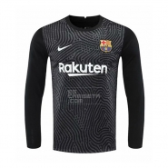 Manga Larga Camiseta Barcelona Portero 20-21 Negro
