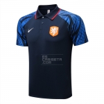 Camiseta Polo del Paises Bajos 22-23 Azul Camiseta Polo del Paises Bajos 22-23 Azul