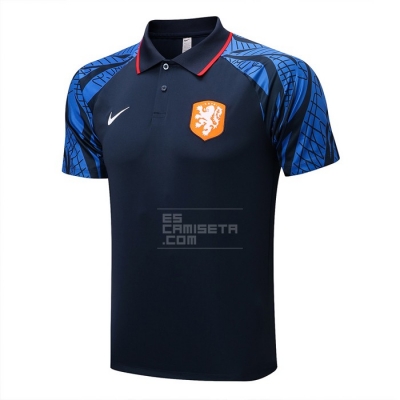 Camiseta Polo del Paises Bajos 22-23 Azul