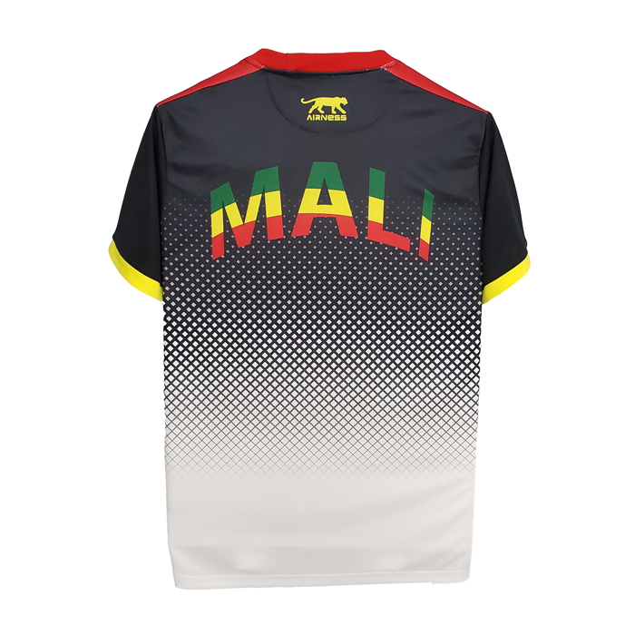 Camiseta Mali 2022 Tailandia Negro y Blanco - Haga un click en la imagen para cerrar